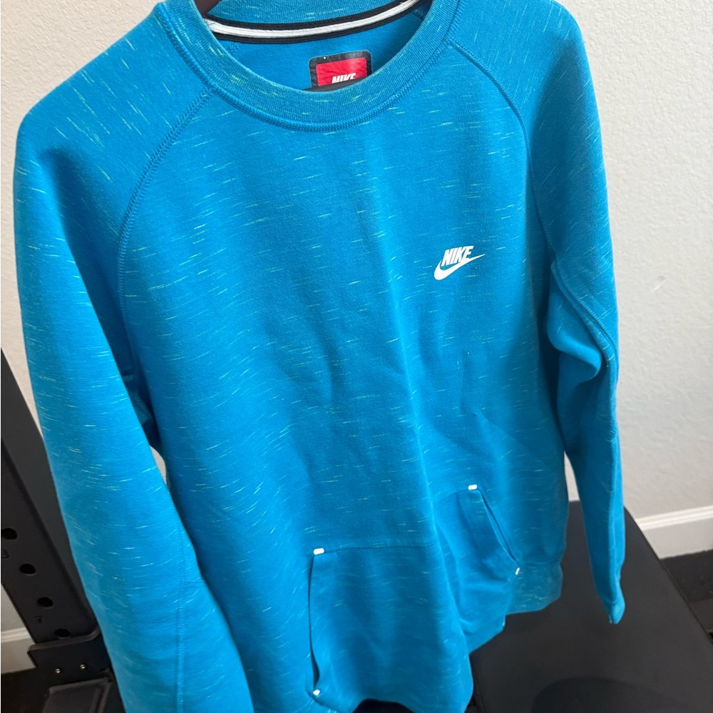 Nike Blue/Teal Tech Fleece Sweatshirt Large